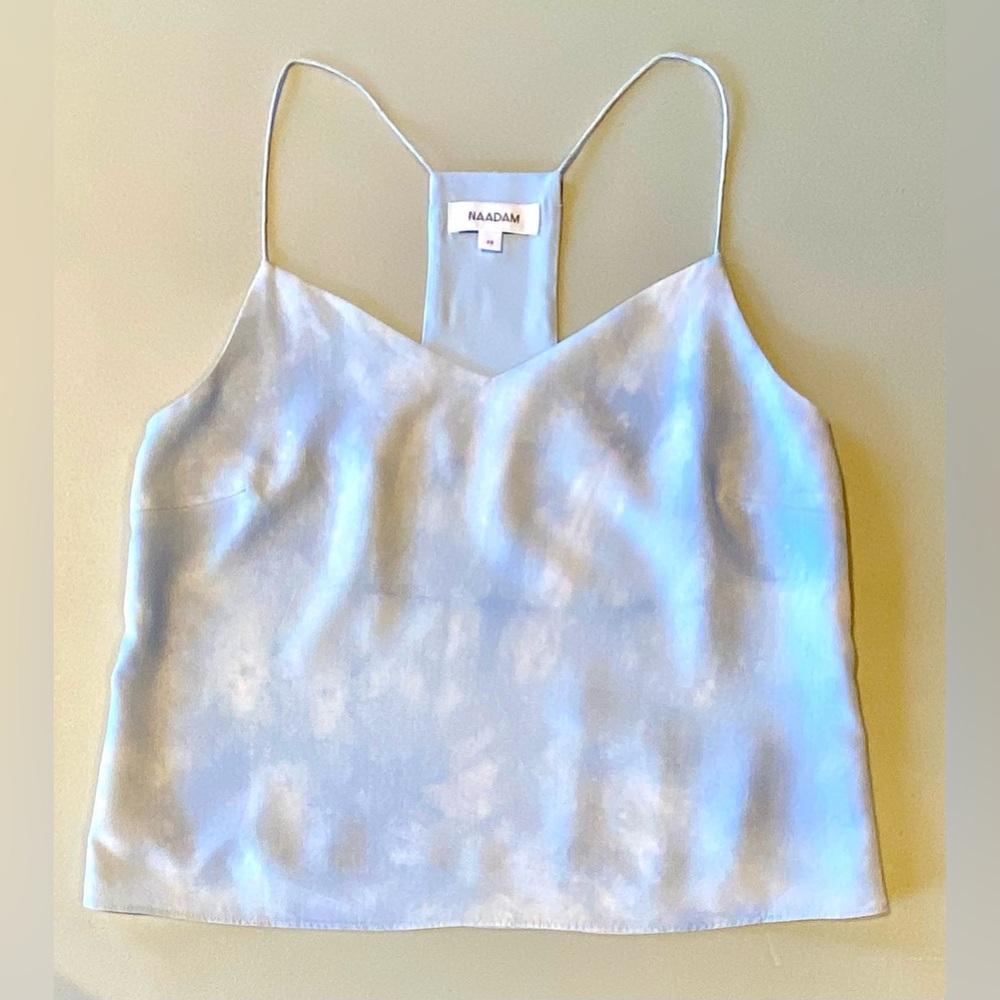 NAADAM Women's Washed Silk Camisole, Sky Blue, size XS - Picture 3 of 9